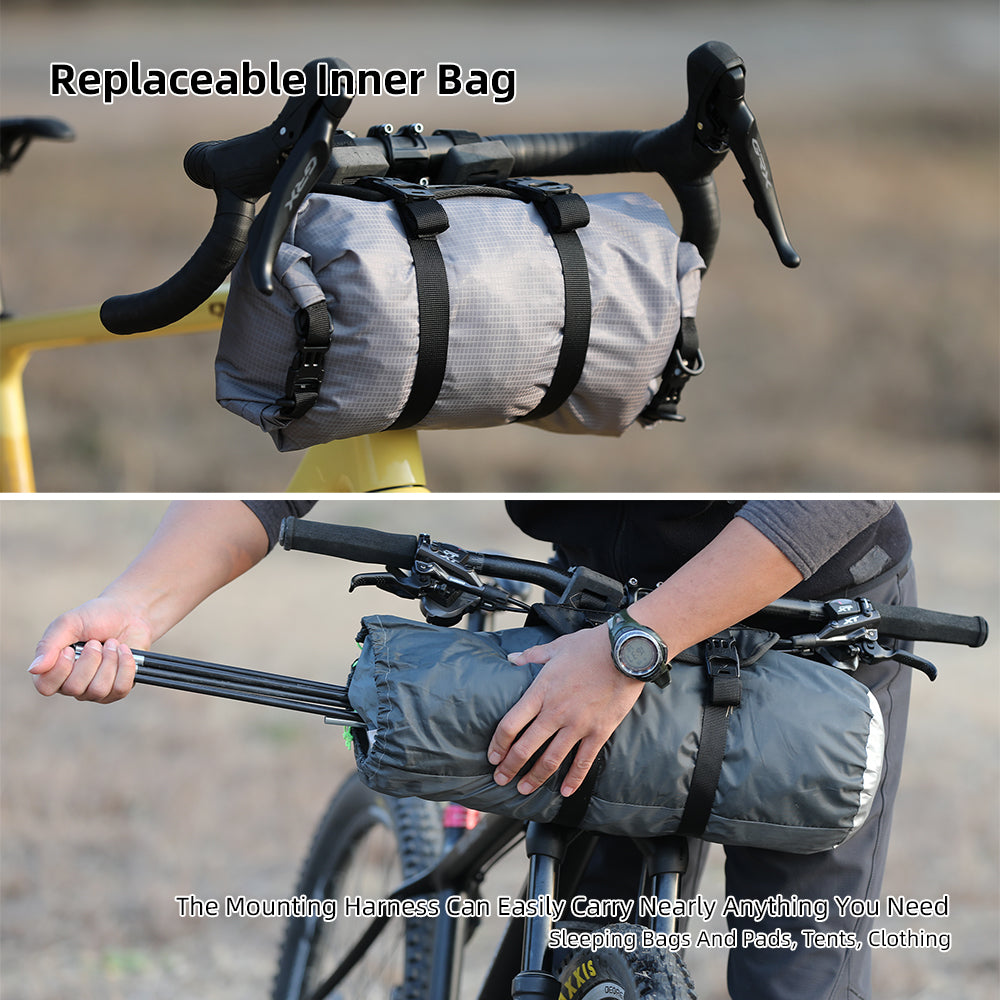 RHINOWALK RK9400 Bicycle Handlebar Roll Design Dry Bag with Waterproof Inner Bag RHINOWALK RK9400 Bicycle Handlebar Roll Design Dry Bag with Waterproof Inner Bag